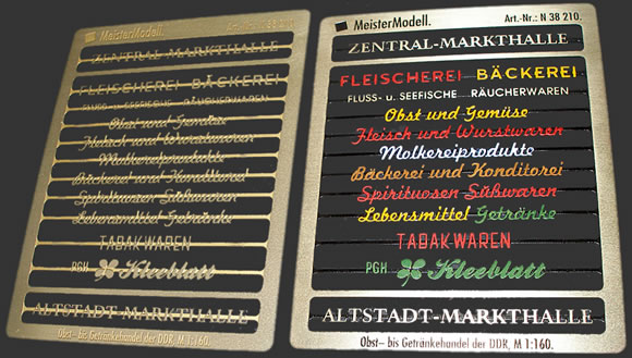 MeisterModelle Berlin Werbeanschriften