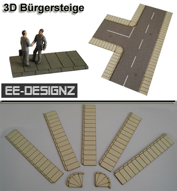 EE-Designz: Lasercut Bürgersteige