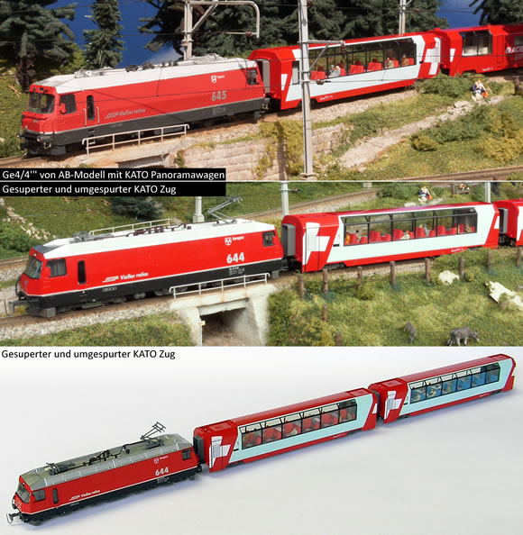 AB-Modell: Glacier-Express umgespurt