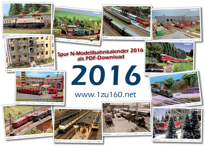 1zu160-Modellbahnkalender 2016