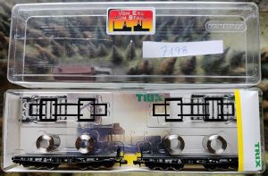 Güterwagen-Set mit 2 Schwerlastwagen, Bauart SSym 46, OVP, Ep 3, Serie vom Erz zum Stahl (7.198)