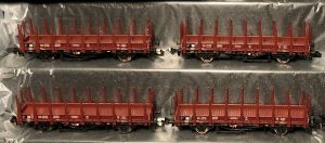 Modelbahn Union: 4 Fährboot Rungenwagen Rbmms 55 DB