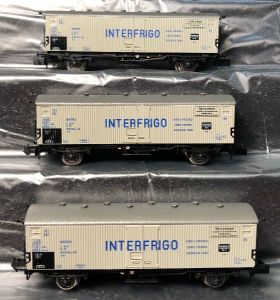 Modellbahn Union 3 Fährboot-Kühlwagen Interfrigo