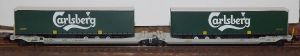 Ree-Models Doppelcontainertragwagen Sdgmmrs, Carlsberg