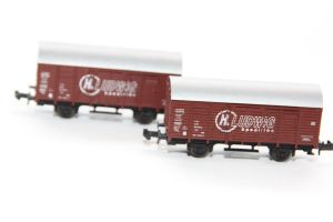 2 geschlossene Güterwagen "H. Ludwig Spedition" Spur N in EVP