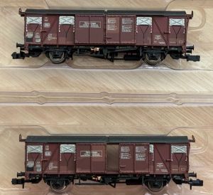 2x Gedeckter Güterwagen Tcefs 845