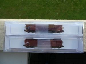 Fleischmann 830252 Set 2-teilig Offene Güterwagen 4-achsig NEU&OVP siehe Beschreibung