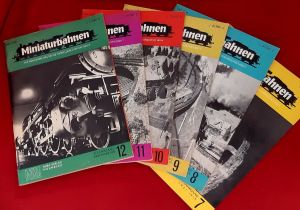 Miniaturbahnen. Die führende deutsche Modellbahnzeitschrift. Konvolut von 6 Heften des Jahres 1975