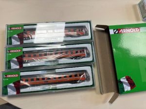 Arnold HN 4395 FS 3 Eurofimawagen Intercity Abteilwagen Set